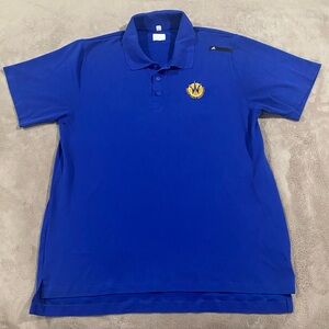 Adidas Santa Cruz Warriors Team Issued Coaches Polo Shirt Blue Men’s XL